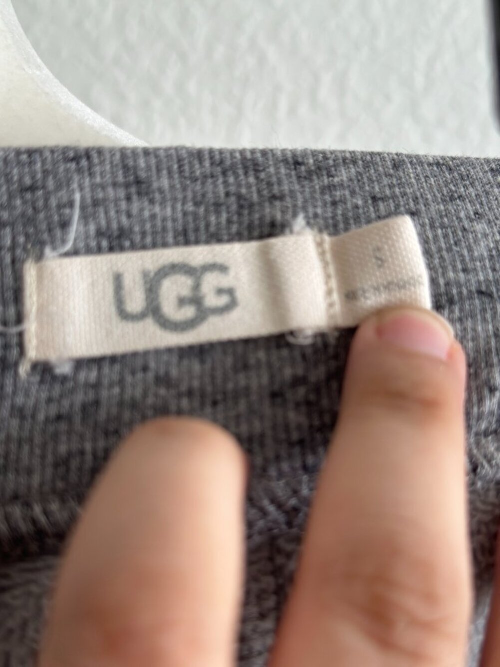UGG Gray Marled Jogger Sweatpants Small Cozy Fleece Lounge Drawstring Pants - Picture 7 of 8